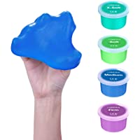 Healalifty Therapy Putty – Juego de 4 herramientas terapéuticas de juguete terapéutico para dedo- mano y fuerza de…